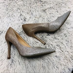 Guess Silver Gold Glitter Heels Prom